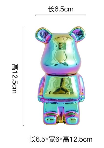 Açık Gri Seramik Diş Tutucu Yaratıcı Masaüstü Süsler Şiddetli Ayı Kürdan Kutusu Organizatör Kavanoz Oturma Odası Mutfak Masa Süsleri (Yurt Dışından)