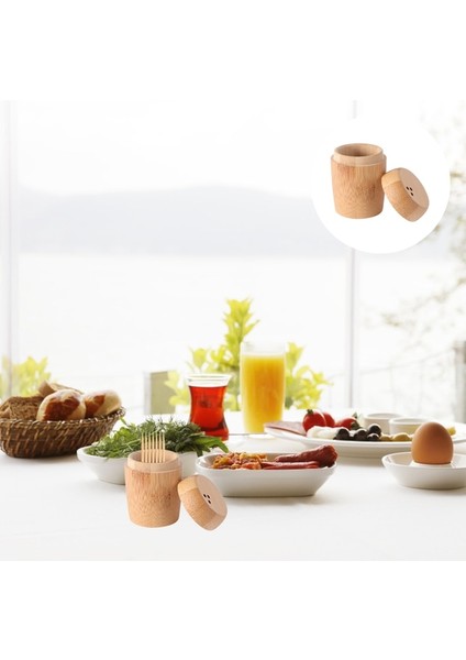 Pamuk Topları, Çubuklar, Karıştırıcılar, Makyaj Süngerleri, Saç Tokaları, Takılar Için Ahşap Vanity Depolama Düzenleyici Kavanoz - Ahşap (Yurt Dışından)