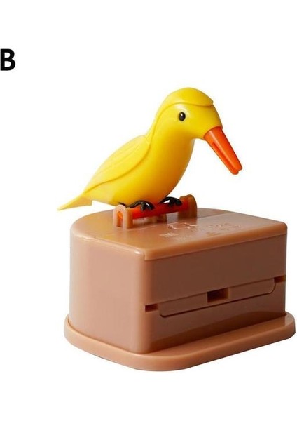 B Otomatik Küçük Kuş Kürdan Tutucu Konteyner Yaratıcı Basın Otomatik Oturum Açma Ev Işık Lüks Taşınabilir Kürdan (Yurt Dışından)