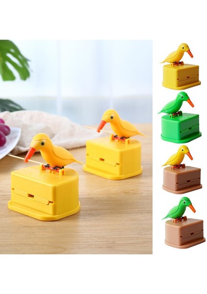 B Otomatik Küçük Kuş Kürdan Tutucu Konteyner Yaratıcı Basın Otomatik Oturum Açma Ev Işık Lüks Taşınabilir Kürdan (Yurt Dışından) modelleri