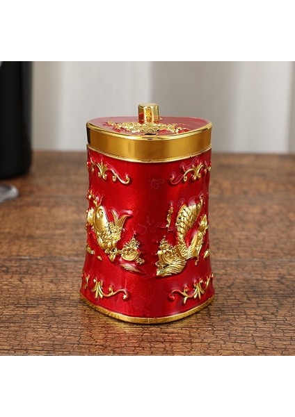 Kırmızı Avrupa Tarzı Otomatik Kürdan Kutusu Plastik Kazınmış Tutucu Kürdan Organizasyonu Küçük Dağıtıcı Ev Masaüstü Dekorasyon (Yurt Dışından)