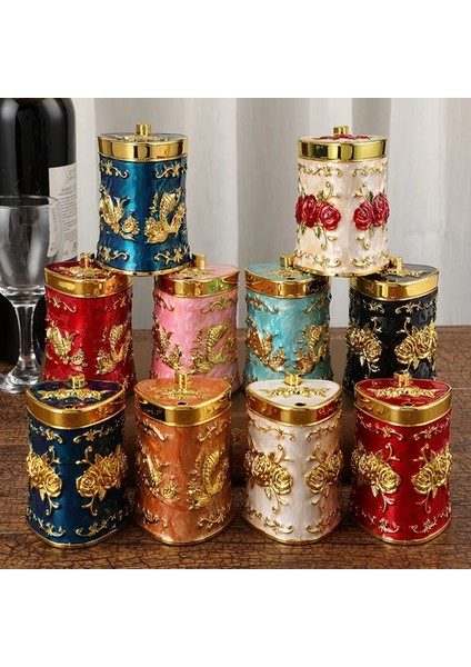 Kırmızı Avrupa Tarzı Otomatik Kürdan Kutusu Plastik Kazınmış Tutucu Kürdan Organizasyonu Küçük Dağıtıcı Ev Masaüstü Dekorasyon (Yurt Dışından) fiyatları