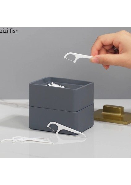 Bb Tek Katmanlı Reçine Diş Ipi Pamuklu Çubukla Kutusu Düz Renk Pamuklu Çubukla Kürdan Saklama Kutusu Basit Ev Masaüstü Kürdan Tutucular Dağıtıcı (Yurt Dışından) fırsatları