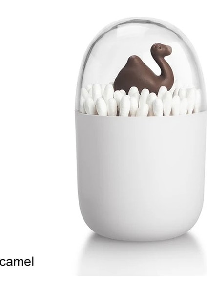Deve Sevimli Karikatür Toz Geçirmez Kürdan Tutucu Masa Dekorasyon Pamuk Çubukla Durumda Kürdan Kutusu Kürdan Dağıtıcı 1 Adet Plastik (Yurt Dışından)