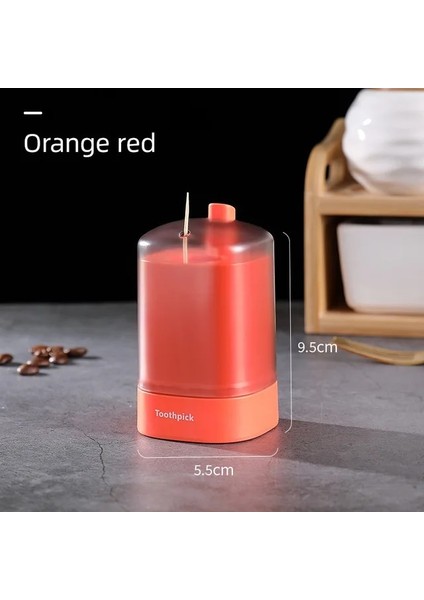 Kırmızı Basın Kürdan Tüpü Ev Yaratıcı Otomatik Pop-Up Kürdan Kutusu Basit Oturma Odası Restoran Saklama Kutusu (Yurt Dışından)