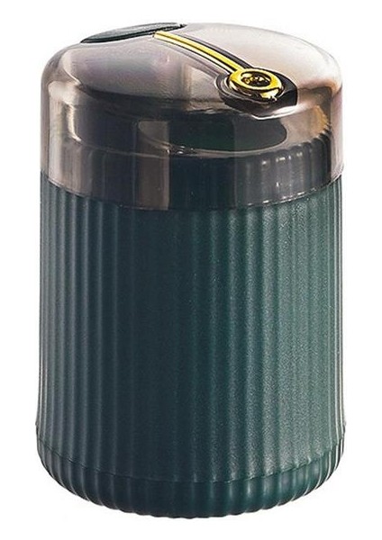 Atrovirens Pratik Otomatik Kürdan Dispenseri Tek Delikli Toz Geçirmez 3 Renk Yerden Tasarruflu Kürdan Dispenseri (Yurt Dışından)