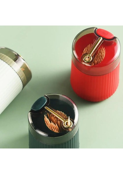 Atrovirens Pratik Otomatik Kürdan Dispenseri Tek Delikli Toz Geçirmez 3 Renk Yerden Tasarruflu Kürdan Dispenseri (Yurt Dışından) modelleri