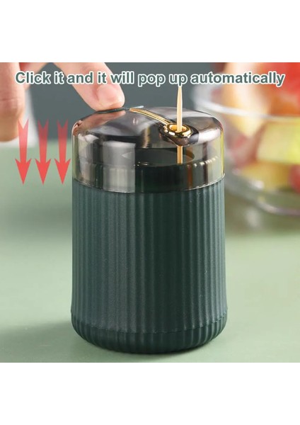 Atrovirens Pratik Otomatik Kürdan Dispenseri Tek Delikli Toz Geçirmez 3 Renk Yerden Tasarruflu Kürdan Dispenseri (Yurt Dışından) fırsatları