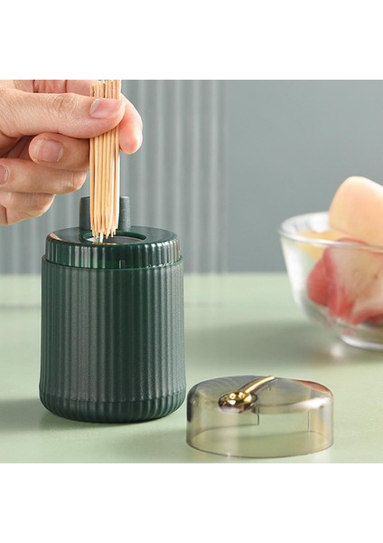 Atrovirens Pratik Otomatik Kürdan Dispenseri Tek Delikli Toz Geçirmez 3 Renk Yerden Tasarruflu Kürdan Dispenseri (Yurt Dışından) indirimleri