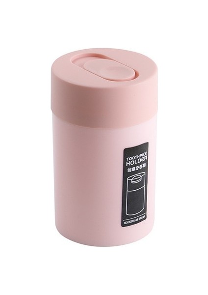 Pembe Yeni Basit Kürdan Kutusu Kürdan Dağıtıcı Yaratıcı Itme Otomatik Çıkarma Kürdan Kavanoz Tutucu Ev Kullanışlı Ev Gadget (Yurt Dışından)
