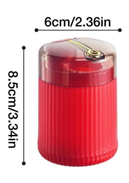 Kırmızı Kürdan Tutucu Popup Otomatik Kürdan Dispenseri Şeffaf ve Çıkarılabilir Kapaklı Ev Için Taşınabilir Kürdan Saklama Kutusu (Yurt Dışından)