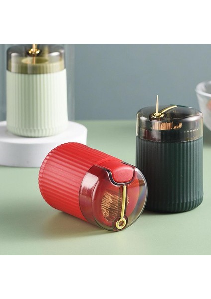 Kırmızı Kürdan Tutucu Popup Otomatik Kürdan Dispenseri Şeffaf ve Çıkarılabilir Kapaklı Ev Için Taşınabilir Kürdan Saklama Kutusu (Yurt Dışından) fiyatları