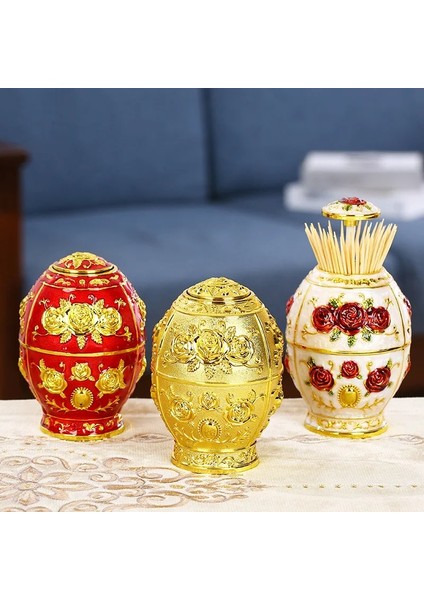 Sku-5 Vintage Otomatik Pop-Up Kürdan Tutucu Avrupa Tarzı Kürdan Dağıtıcı Kutusu Otel Ktv Dekorasyon Kürdan Saklama Kutusu (Yurt Dışından)