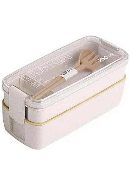 WHITE-750ML Çocuklar Bento Kutusu Sızdırmaz Öğle Yemeği Kapları Çocuklar Için Sevimli Öğle Yemeği Kutuları Çubuklarını Bulaşık Makinesi Mikrodalga Güvenli Öğle Yemeği Gıda Kabı (Yurt Dışından)