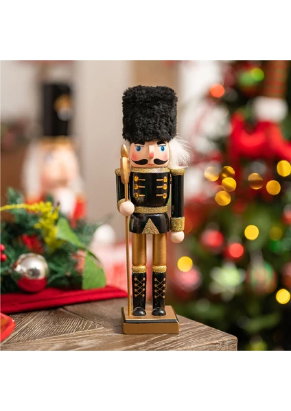 Karaca Home New Year Yılbaşı Nutcracker With Black Hat 25 cm