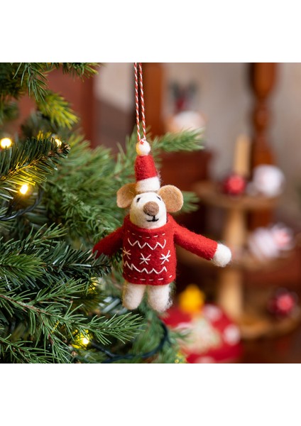 New Year Yılbaşı Mouse Ağaç Süsü 12 cm