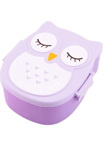 Mor 1 Adet 1050ML Baykuş Şekli Yemek Kabı Taşınabilir Gıda Güvenli Plastik Gıda Piknik Konteyner Kutusu Açık Kamp Yemek Kabı Kaşıksız (Yurt Dışından)
