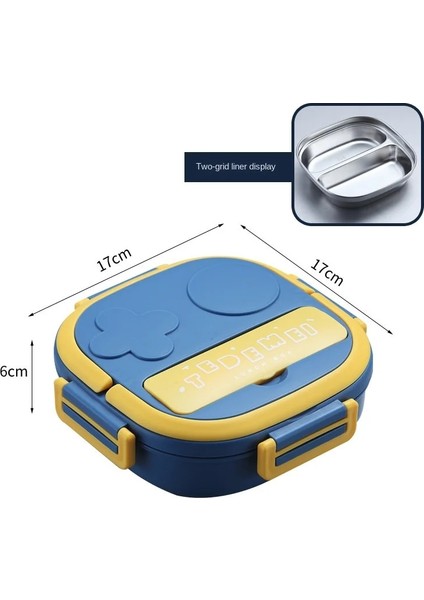Mavi Üç Işaretçi Gezi Sofra 304 Taşınabilir Paslanmaz Çelik Yemek Kabı Bebek Çocuk Öğrenci Açık Kamp Piknik Gıda Kabı Bento Kutusu (Yurt Dışından) indirimleri