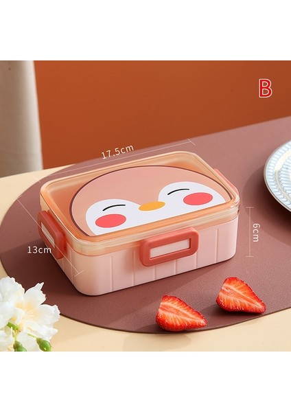 B 1 Kawaii Sevimli Bento Yemek Kabı Çocuklar Kızlar Için Çocuk Okul Taşınabilir Mini Aperatif Sandviç Gıda Konteyner Kutuları (Yurt Dışından)