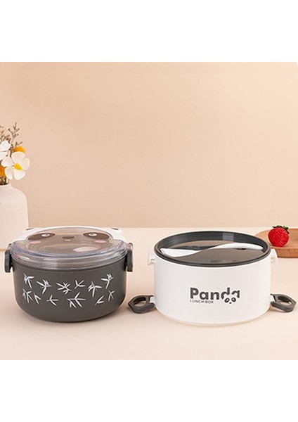 Kahverengi 1580 ml Sevimli Panda Termal Bento Öğle Yemeği Kutusu Çocuklar Için Taşınabilir Çift Katmanlı Yuvarlak Mini Karikatür Mikrodalga Gıda Saklama Kapları (Yurt Dışından) indirimleri