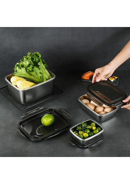 Çelik Renk 1 316 Paslanmaz Çelik Gıda Saklama Kabı Vakumlu Yiyecek Kutusu Taşınabilir Sızdırmaz Gıda Saklama Kapları Kamp Gıda Kabı (Yurt Dışından) indirimleri