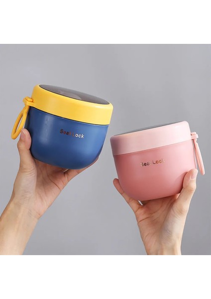 Yeşil-Plastik Pp Mini Termal Öğle Yemeği Kutusu Gıda Kaşıklı Konteyner Paslanmaz Çelik Vakumlu Bardak Çorba Bardağı Yalıtımlı Öğle Yemeği Kutusu Taza Desayuno Portatil (Yurt Dışından) fırsatları