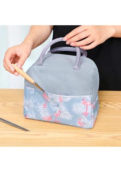 B Öğle Yemeği Çantası Kalın Oxford Yalıtım Taşınabilir Paket Rahat Baskı Öğrenci Çantası Öğle Yemeği Çantası Isı Yalıtım Kılıfı (Yurt Dışından) fırsatları