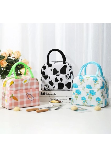 B Termal Yalıtımlı Öğle Yemeği Çantaları Çocuklar Kadınlar Için Taşınabilir Buzdolabı Çantası Tote Soğutucu Çanta Kawaii Gıda Çantası Iş Okul Piknik (Yurt Dışından)