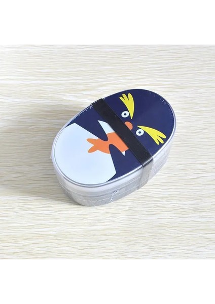 Siyah Karikatür Öğle Yemeği Kutusu 700 ml Sağlıklı Sevimli Çocuklar Mikrodalga Fırın Çocuk Çift Katmanlı Bento Kawaii Meyve Kutuları Bpa Ücretsiz Gıda Kabı (Yurt Dışından)