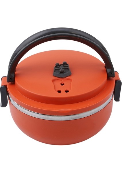 Turuncu Paslanmaz Çelik Termal Öğle Yemeği Kutusu Ofis Öğle Yemeği Kutusu Termos Öğle Yemeği Çantası Gıda Kabı Kamp Malzemeleri (Yurt Dışından)