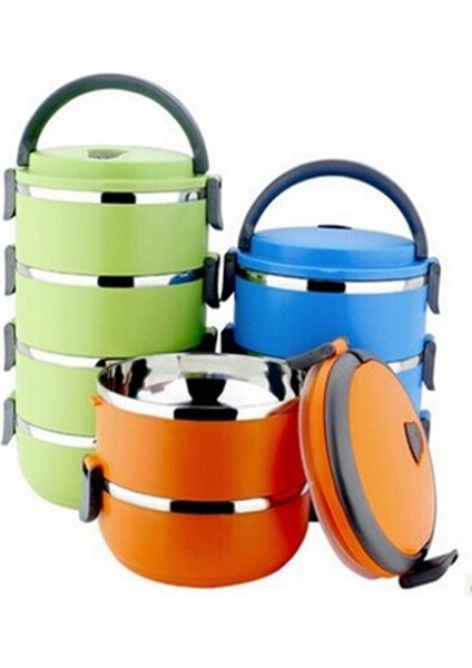 Turuncu Paslanmaz Çelik Termal Öğle Yemeği Kutusu Ofis Öğle Yemeği Kutusu Termos Öğle Yemeği Çantası Gıda Kabı Kamp Malzemeleri (Yurt Dışından) fırsatları
