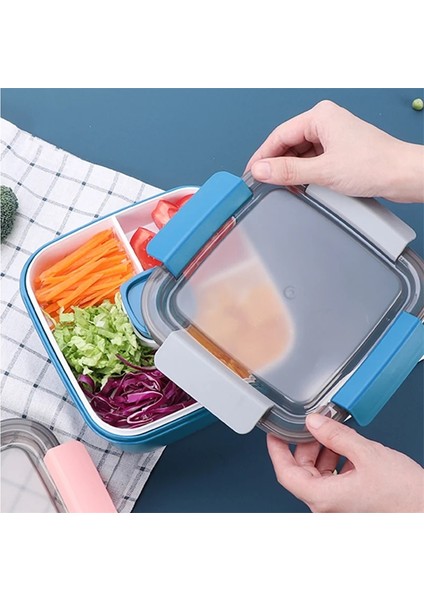 Yeşil 1500ML 1100ML 1500ML Taşınabilir Öğle Yemeği Kutusu Konteyner 2 Katmanlı Izgara Salata Kasesi Bento Kutuları Salata Kaseleri Öğle Yemeği Kutusu Öğle Yemeği Konteyneri Gıda Için (Yurt Dışından)