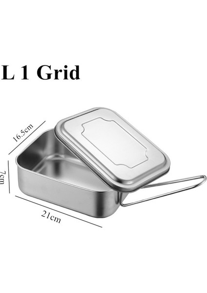L 1 Izgaraları 304 Paslanmaz Çelik Bento Yemek Kabı Çocuk Için Taşınabilir Izgaralar Hermetik Gıda Saklama Kabı Sızdırmaz Piknik Termal Kutuları (Yurt Dışından)