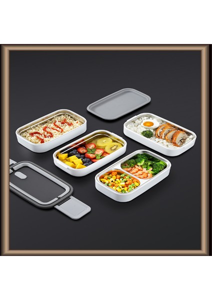 Pembe 750 ml 304 Paslanmaz Çelik Yemek Kabı Bento Kutusu Okul Çocuklar Için Ofis Çalışanı Çift Bölmeli Yemek Kabı Gıda Saklama Kutusu (Yurt Dışından) modelleri