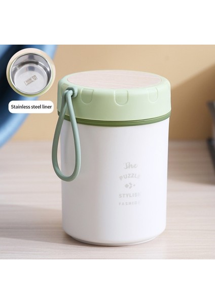 03 Paslanmaz Çelik Paslanmaz Çelik Öğle Yemeği Kutusu Kaşıklı Bardak Yalıtımlı Çorba Bardağı Mini Termal Öğle Yemeği Kutusu Termos Gıda Kapları Sofra (Yurt Dışından)