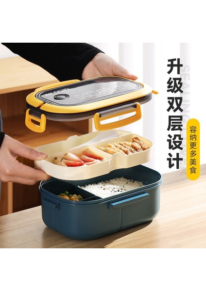 Gül Kırmızı Çevre Dostu 1 Adet Bento Kutusu, Öğle Yemeği Kutusu, Kaşık ve Çatallı Çift Katmanlı Öğle Yemeği Kutusu, Yüksek Kapasiteli Gıda Kapları, Sızdırmaz, Bpa (Yurt Dışından) indirimleri