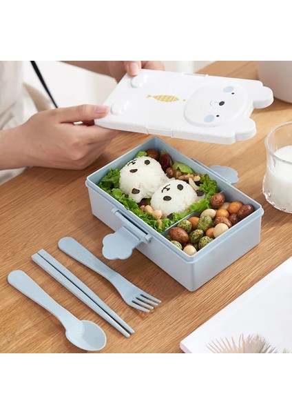 D Sevimli Bento Yemek Kabı Kawaii Çocuklar Için Okul Çocukları Japon Tarzı Anaokulu Çocuk Ekmek Sandviç Yiyecek Kutusu Plastik (Yurt Dışından) indirimleri