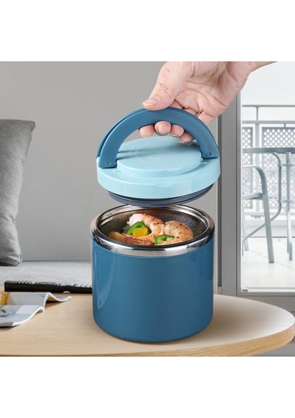 1000 ml Mavi Paslanmaz Çelik Vakum Termal Öğle Yemeği Kutusu Yalıtımlı Öğle Yemeği Çantası Gıda Isıtıcı Çorba Bardağı Termos Kaplar Bento Öğle Yemeği Kutusu Çocuklar Için (Yurt Dışından)