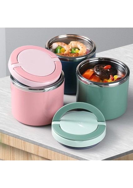 1000 ml Mavi Paslanmaz Çelik Vakum Termal Öğle Yemeği Kutusu Yalıtımlı Öğle Yemeği Çantası Gıda Isıtıcı Çorba Bardağı Termos Kaplar Bento Öğle Yemeği Kutusu Çocuklar Için (Yurt Dışından)