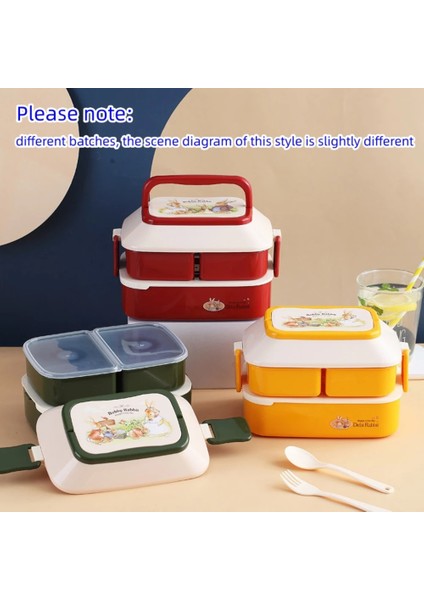 820 ml Kırmızı S Kawaii Bento Öğle Yemeği Kutusu Çocuklar Için Taşınabilir Ofis Mikrodalga Gıda Kabı Plastik Piknik Iş Öğle Yemeği Kutusu Bölmeli (Yurt Dışından) fırsatları