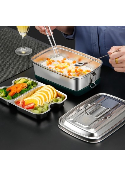 2l 304 Paslanmaz Çelik Bento Yemek Kabı Çocuk Için Taşınabilir Izgaralar Hermetik Gıda Saklama Kabı Sızdırmaz Piknik Termal Kutuları (Yurt Dışından) fırsatları