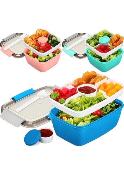 1pc-Pink-2l 2l/1.1l Salata Kutusu Yemek Kabı Büyük Taze Tutma Sos Kutusu ile Dikdörtgen Plastik Bölme Mühürlü Gıda Saklama Kapları (Yurt Dışından) fiyatları