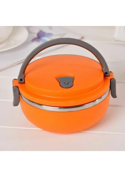 Mavi 500 ml Öğle Yemeği Kutusu Taşınabilir Paslanmaz Çelik Yuvarlak 1 Katmanlı Yalıtımlı Termos Termal Sızdırmaz Gıda Kapları Saplı Öğle Yemeği Kutusu (Yurt Dışından) fiyatları