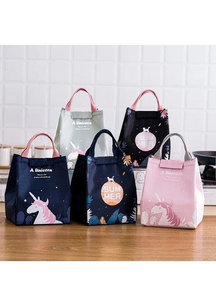 Stil 1 Termal Çanta Yalıtımlı Öğle Yemeği Çantası Soğutucu Çanta Piknik Çantaları Yemek Kabı Buz Paketi Tote Gıda Öğle Yemeği Çantaları Büyük Kapasiteli Kadın Çocuklar Için (Yurt Dışından) fırsatları