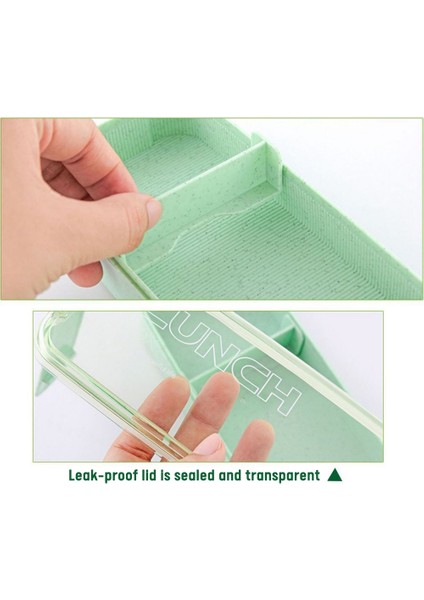 Yeşil B 900 ml 3 Katmanlar Mikrodalga Öğle Yemeği Kutusu Buğday Samanı Yemek Takımı Gıda Saklama Kabı Çocuk Çocuk Okul Ofis Taşınabilir Bento Kutusu (Yurt Dışından) indirimleri