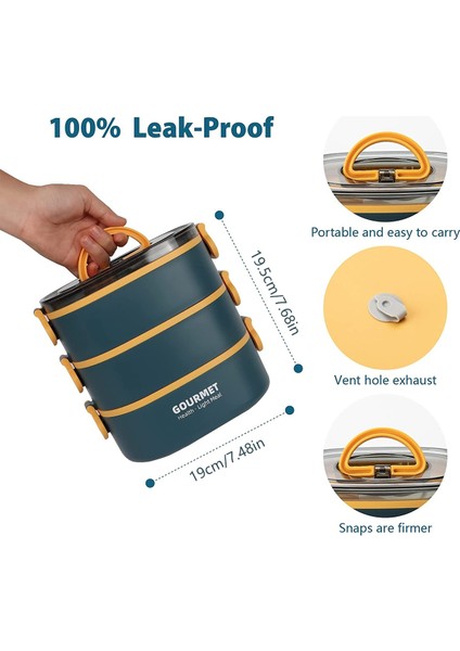 Batı Asya Kırmızı 5 Öğle Yemeği Kutusu 2000 ml 3 Katmanlı Istiflenebilir Bento Kılıfı Mühürlü Sızdırmaz Yemek Kutusu Mikrodalga Güvenli Taşınabilir Öğrenciler Işçiler Gıda Kabı (Yurt Dışından) fiyatları