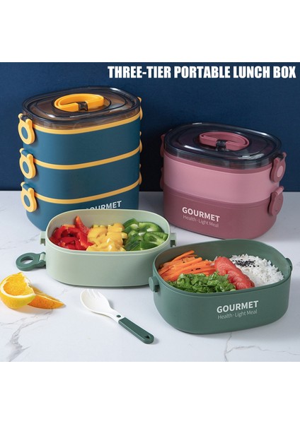 Batı Asya Kırmızı 5 Öğle Yemeği Kutusu 2000 ml 3 Katmanlı Istiflenebilir Bento Kılıfı Mühürlü Sızdırmaz Yemek Kutusu Mikrodalga Güvenli Taşınabilir Öğrenciler Işçiler Gıda Kabı (Yurt Dışından) modelleri