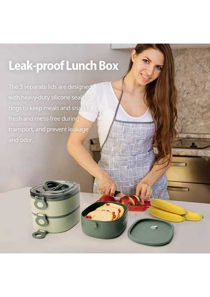 Batı Asya Kırmızı 5 Öğle Yemeği Kutusu 2000 ml 3 Katmanlı Istiflenebilir Bento Kılıfı Mühürlü Sızdırmaz Yemek Kutusu Mikrodalga Güvenli Taşınabilir Öğrenciler Işçiler Gıda Kabı (Yurt Dışından) fırsatları