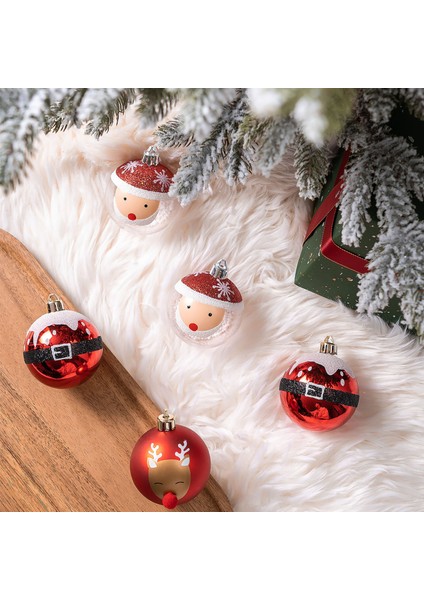 New Year Yılbaşı Santa Ağaç Süsü Seti 9 Parça 6 cm fırsatları