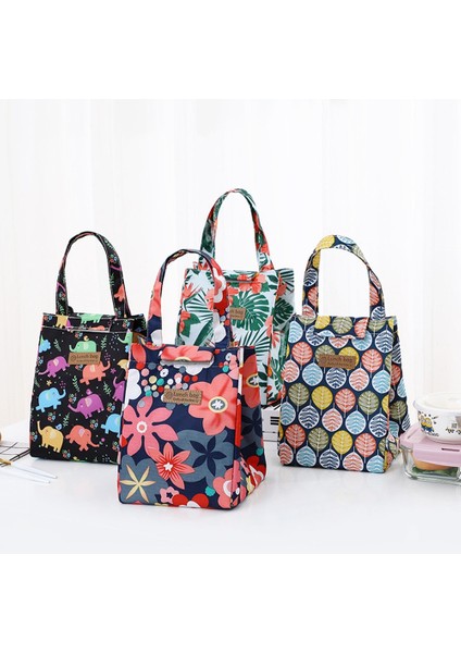 4-3 Öğle Yemeği Çantası Moda Sevimli Renkli Soğutucu Çanta Kadın Su Geçirmez El Paketi Termal Kahvaltı Kutusu Taşınabilir Piknik Seyahat Gıda Çantası (Yurt Dışından) fiyatları